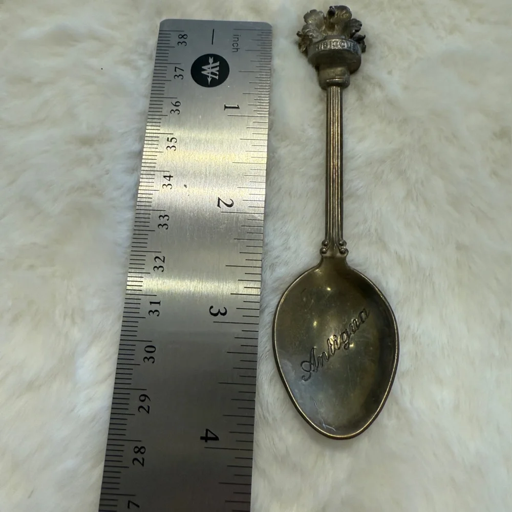 Vintage Antigua Caribbean Souvenir Spoon | Mid Century Travel Collectible
